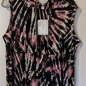 NWT: L LuLaRoe Pink, Cream, And Black Tie-dye Brittany